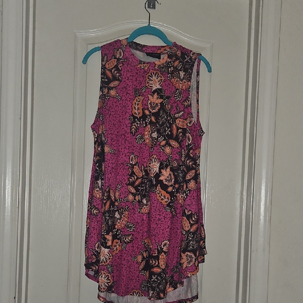 Floral Sleeveless Pink Top